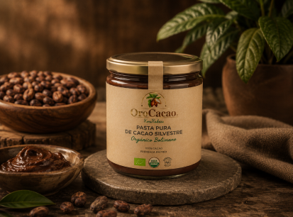 Pastsa pura de cacao silvestre orgánico