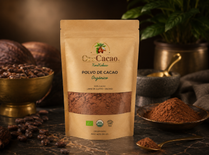 Polvo de cacao silvestre orgánico